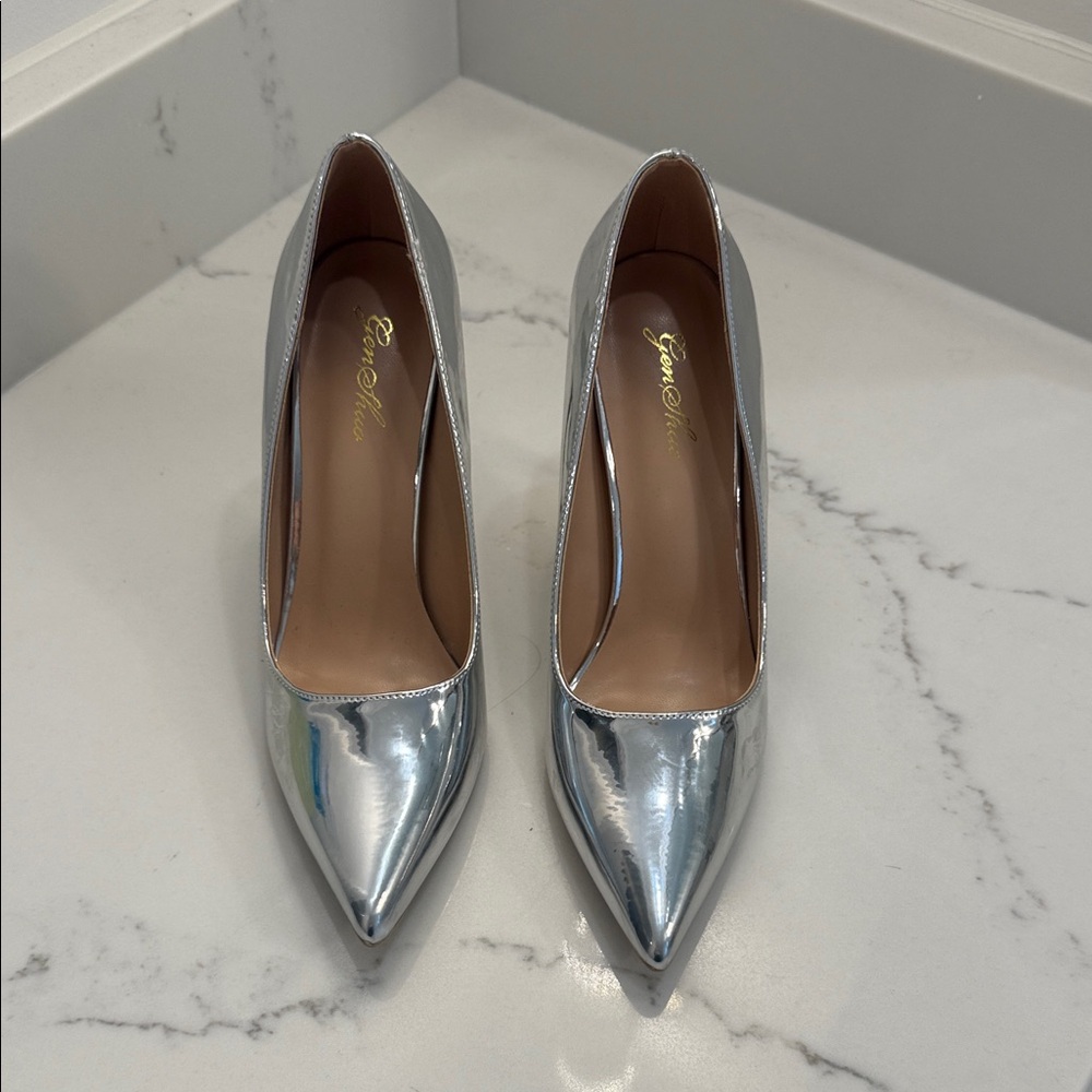 Silver Women's Pumps